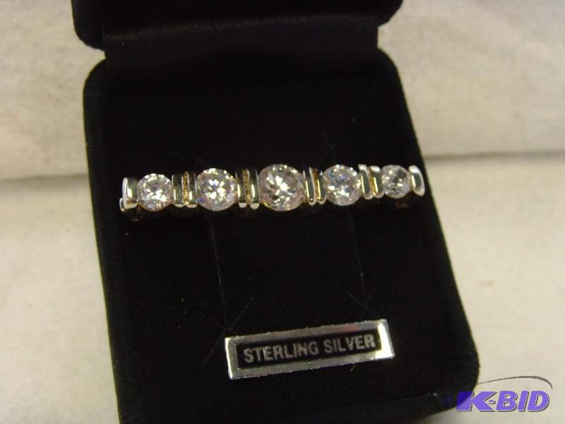 Sterling Silver CZ Pin