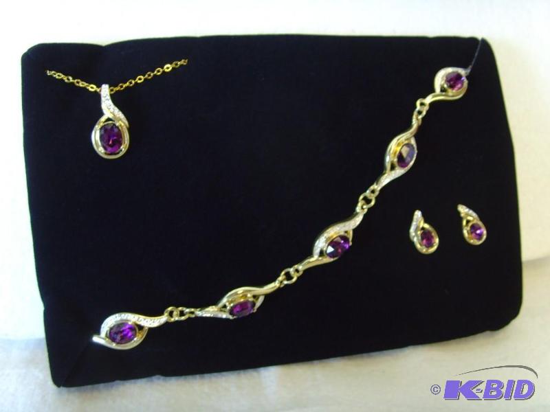Royal Amethyst Crystal Set