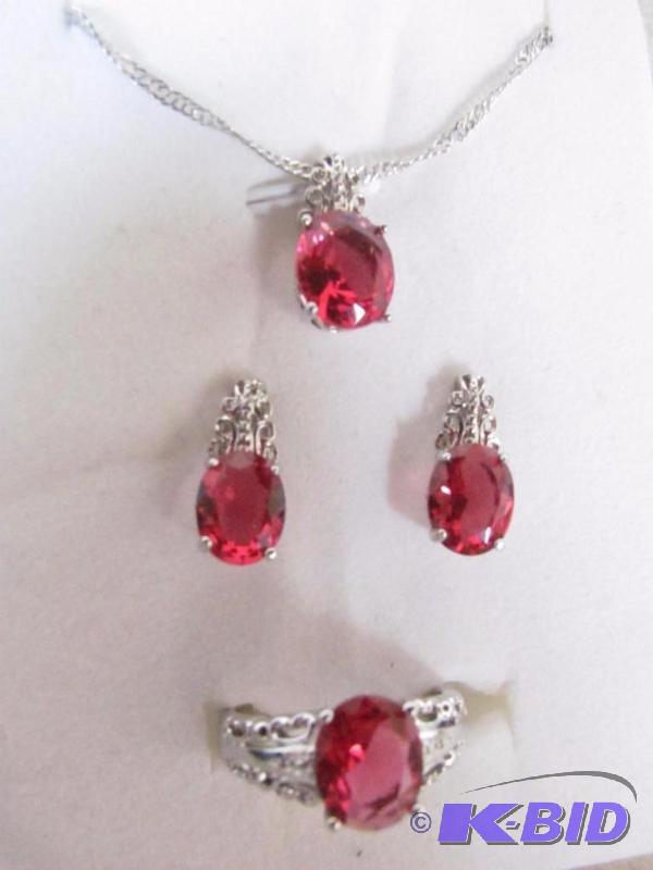 3 Piece Gem Jewelry Set