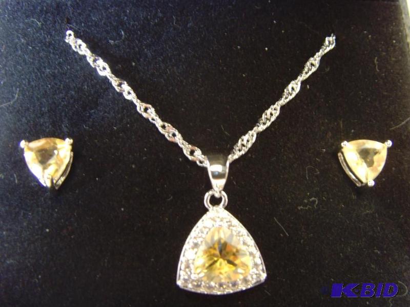 14K Gold Plated Gem & Crystal Set