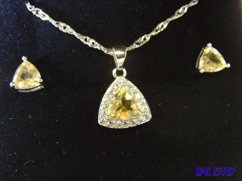 14K Gold Plated Gem & Crystal Set