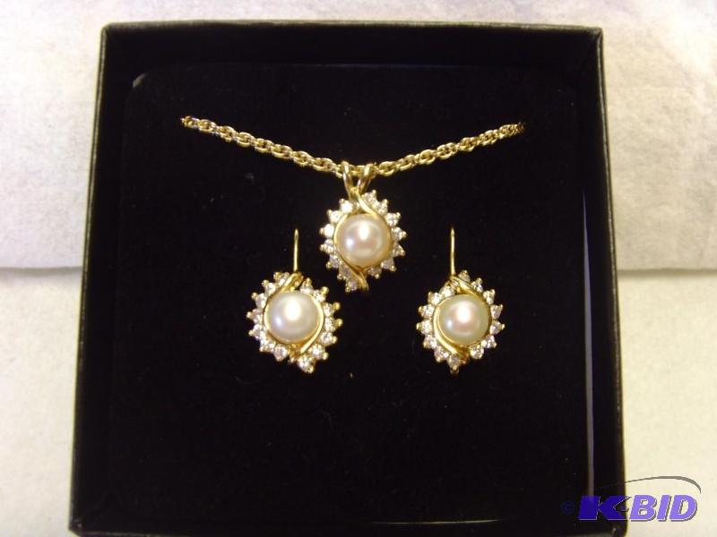 Genuine Pearl CZ Set