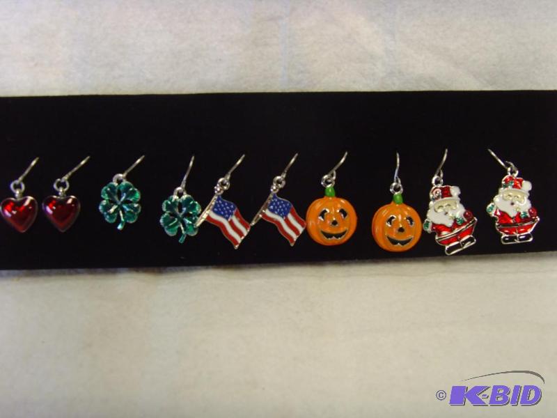 5 Pair Holiday Earring Set
