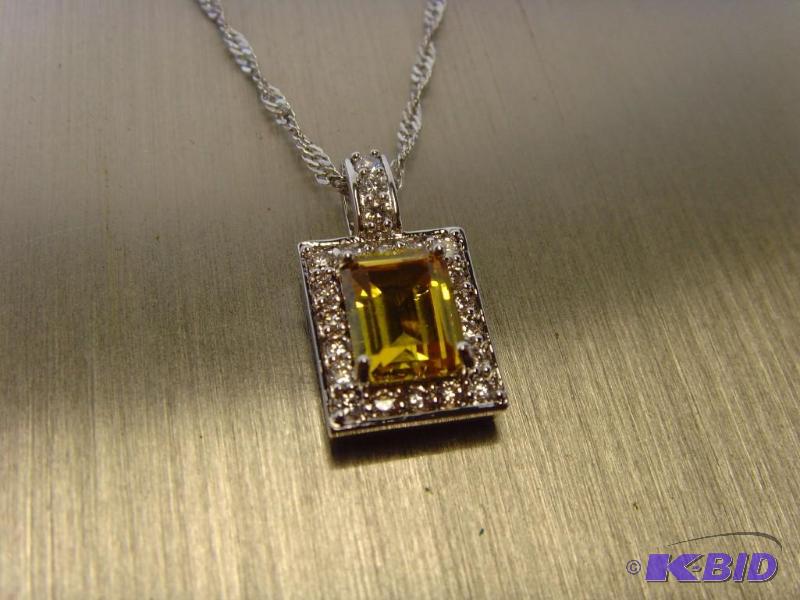 14K Gold Plated Topaz Necklace