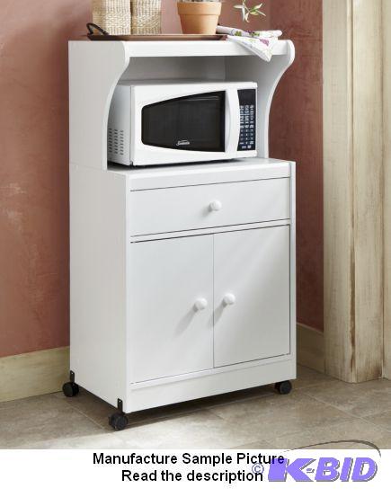 White Microwave Cart Exclusive -&nbspA handy...