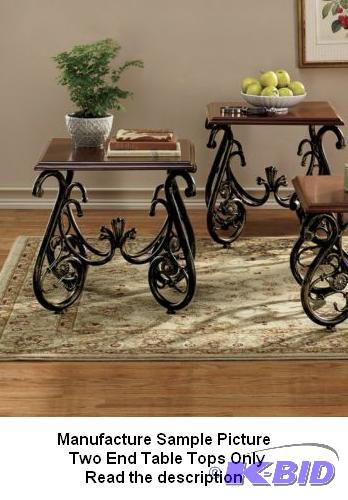 Two Wooden End Table Tops - Tops Only -&nbsp...
