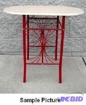 Red Bistro Table - A sleek design with gracef...