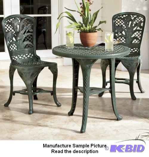 Three Piece Green Iris Bistro Set -&nbspBist...