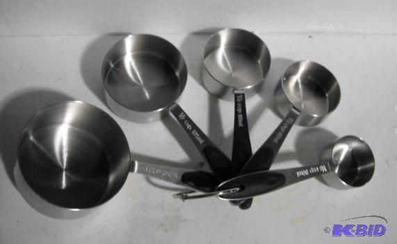 Set of Five Stainless Steel Measuring Cups - ...