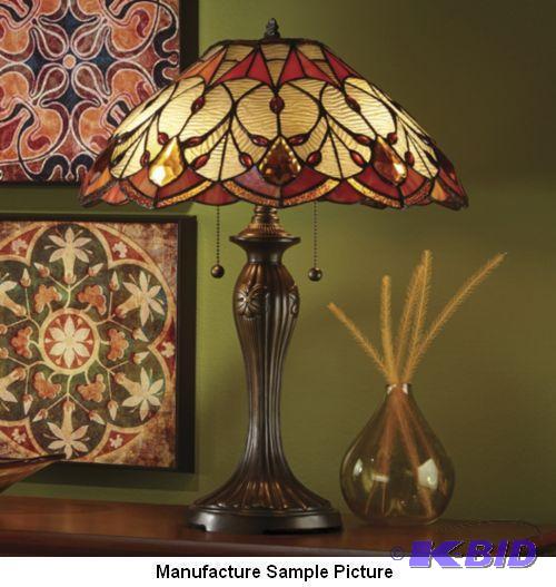 Stained Glass Amber Lamp - A rich complement ...