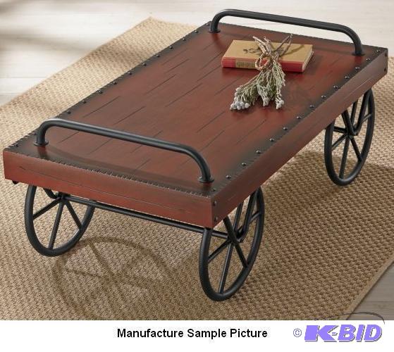 Red Cocktail Cart Table - Crafted in the styl...
