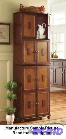 Rope Molding Towel Cabinet -Mixing wood tones...