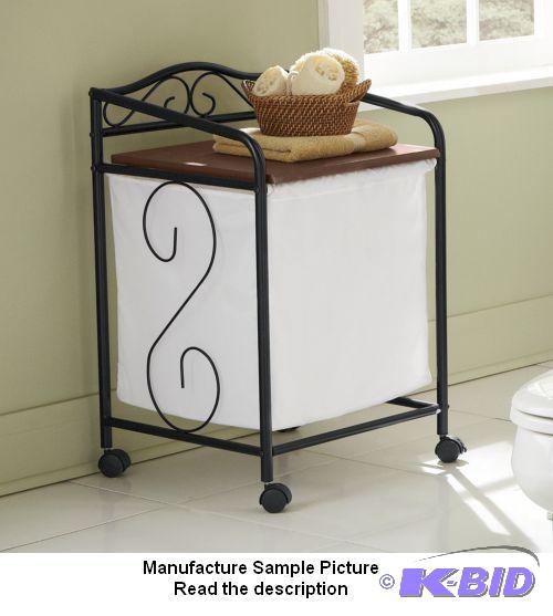 Scrolled Metal Hamper - Features a removable ...