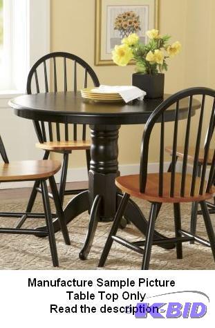 Solid Wood Notio Living Table Top - Black fin...