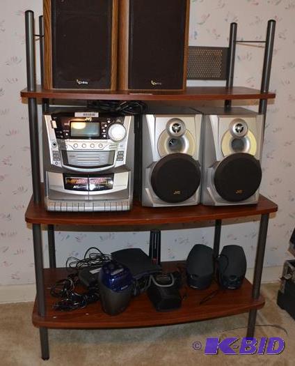 lot 0162 image: Nice newer style office or room shelf 44x32x1...