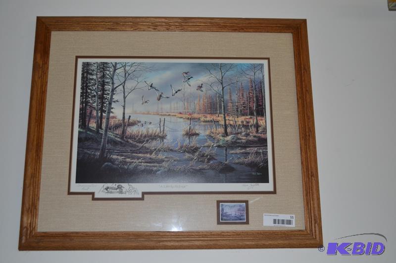lot 11 image: Framed 1984 Ken Zylla &quotA Likely Refuge&q...