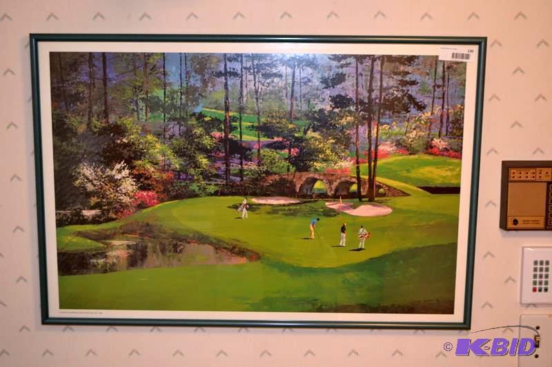 lot 130 image: Martin Lawrence golf print 34x23"...