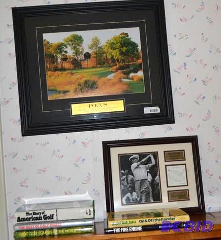 lot 139 image: Golf Motivation Art with books&nbsp25x31&quo...