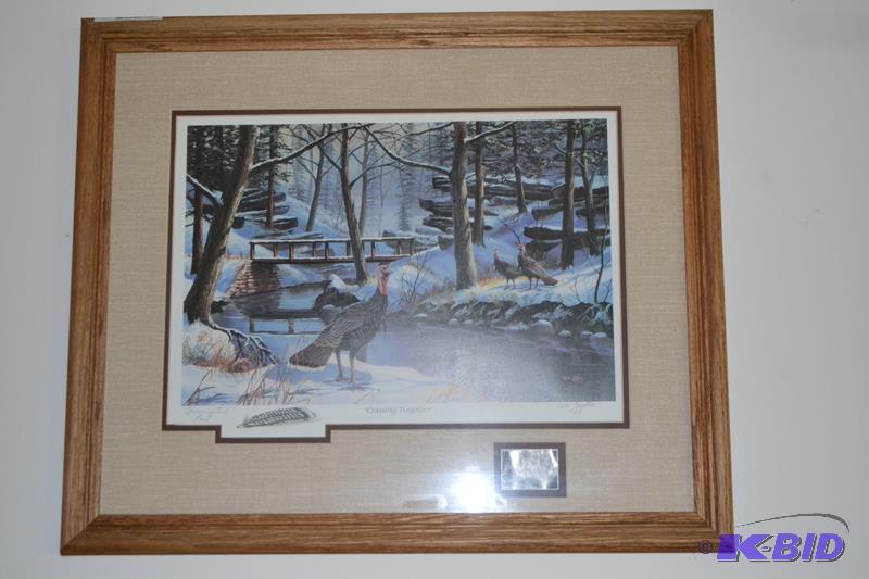 lot 15 image: Framed 1985 Ken Zylla " Coming Together&...