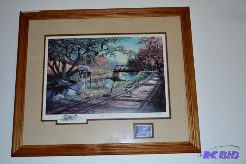 lot 16 image: Framed 1986 &quotNary A Care" Commemora...