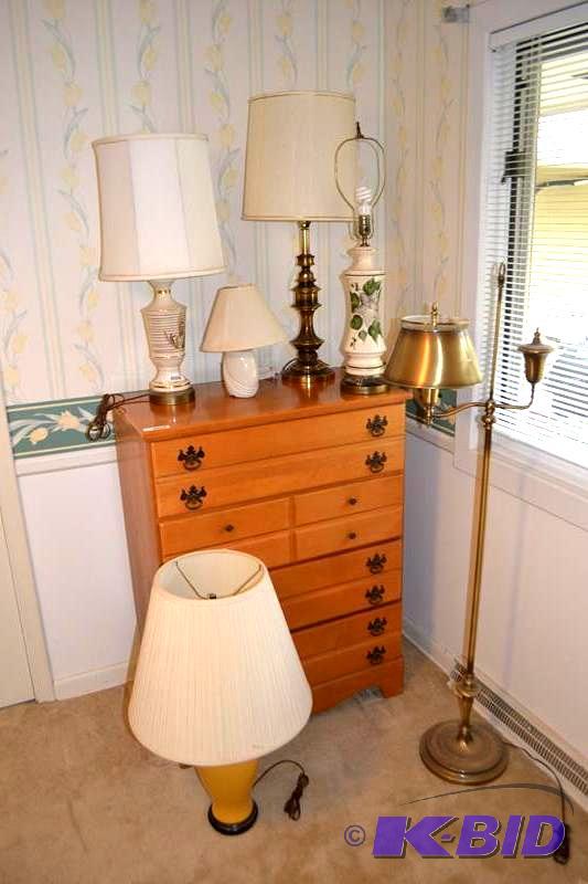 lot 169 image: Large group of lamps main level...