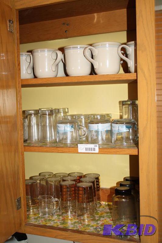 lot 188 image: 3 Shelves of nice cups, Foley(i think) rollin...