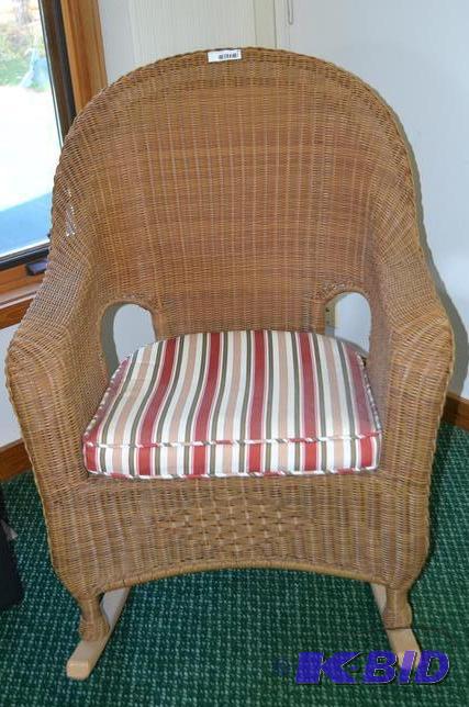 lot 6 image: Very Nice Wicker Rocking Chair....