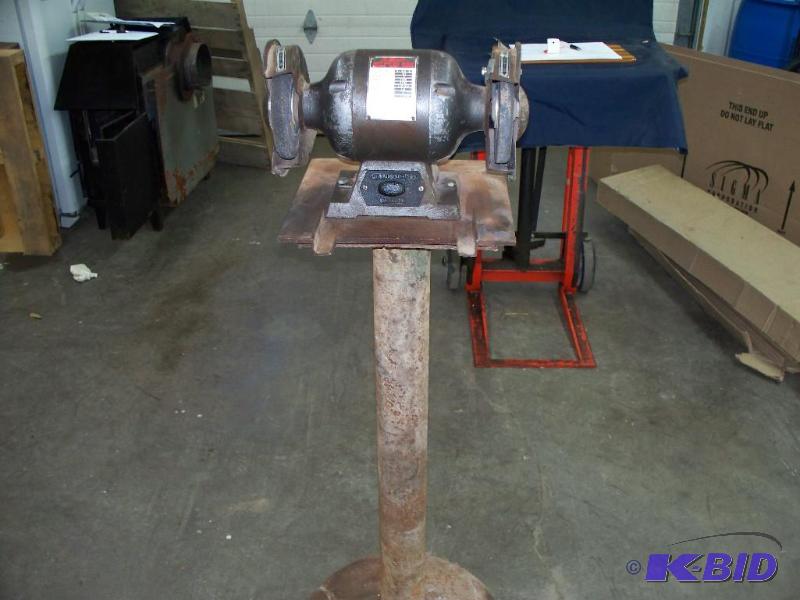 lot 64 image: Bench grinder on stand works...