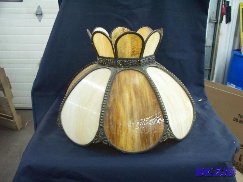 lot 66 image: Vintage glass lamp shade...