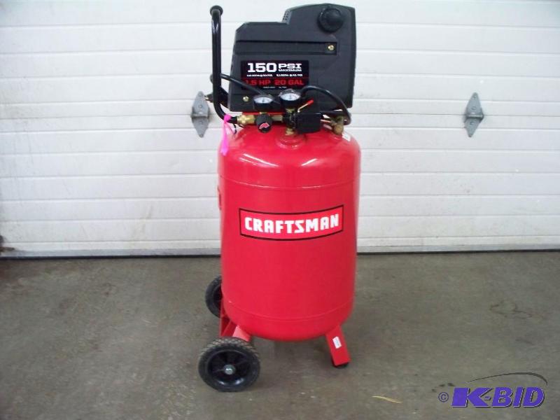 Craftsman 150 psi 20 gallon air compressor lo... Fivestar Auction