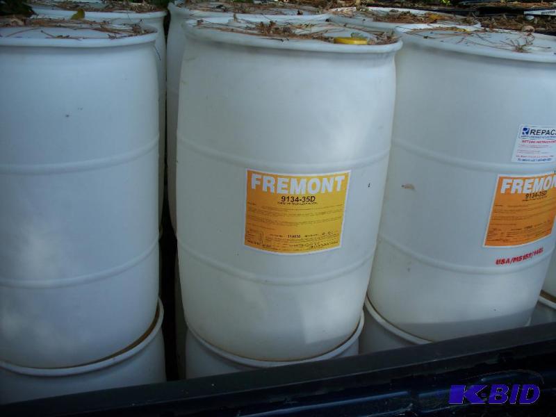lot 96 image: Lot of 3- 55 Gallon plastic barrels cleaned o...