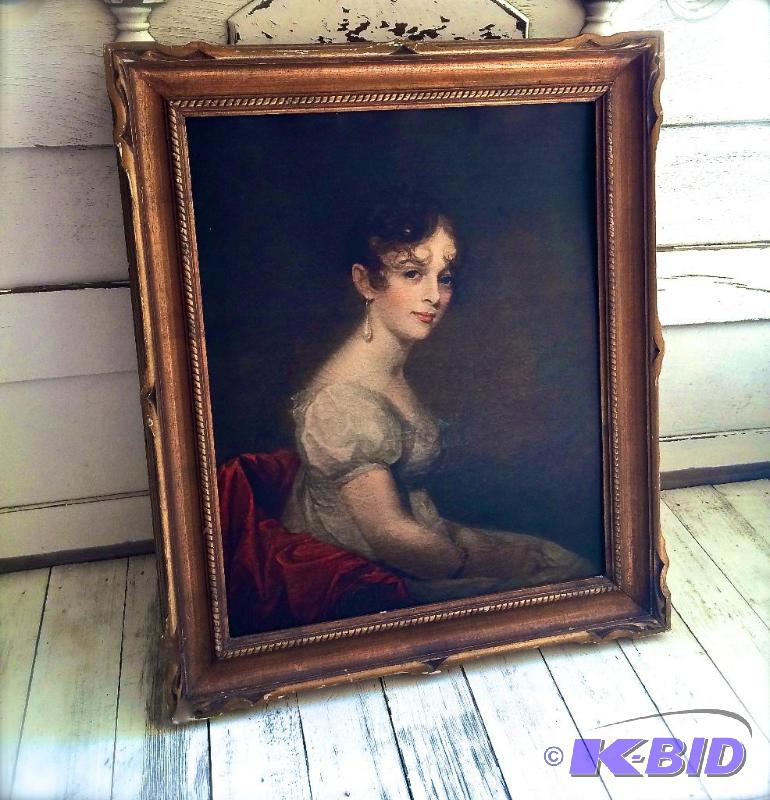 lot 13 image: Antique Print and Gilt Frame