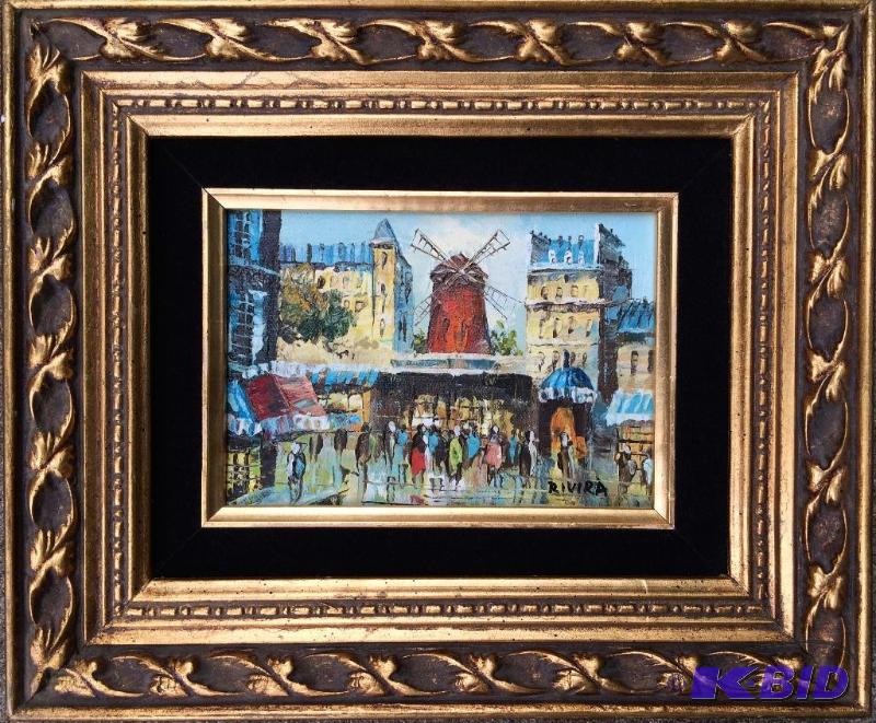 lot 3 image: Vintage Original Painting Signed Rivera