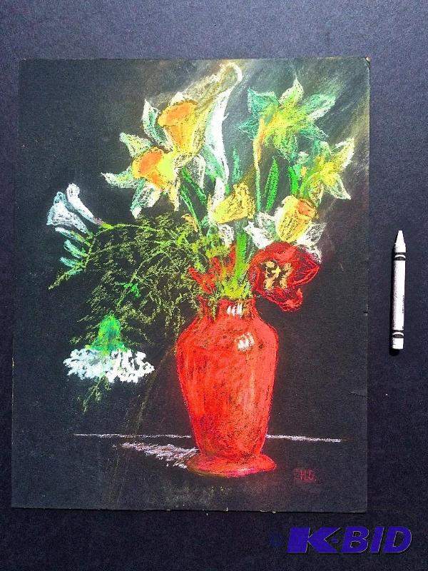 lot 4 image: Chalk on Board 1895 signed EHG