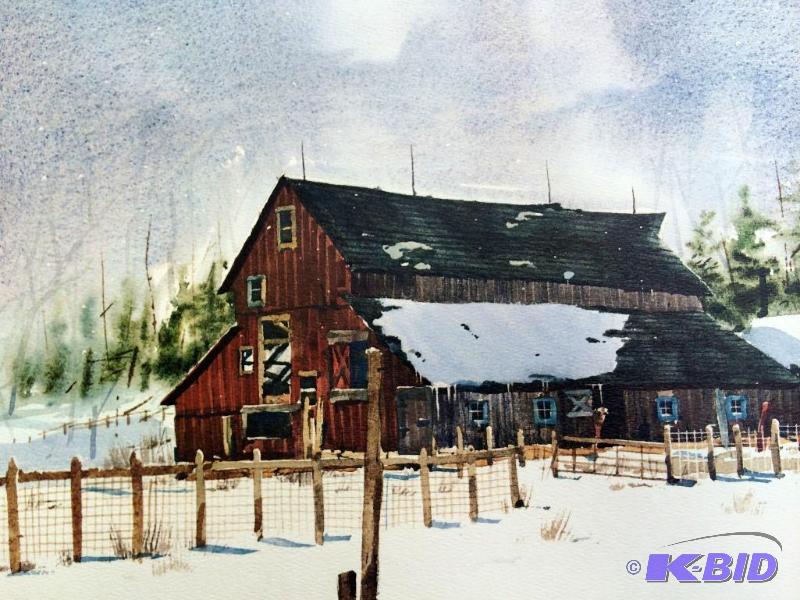 lot 7 image: Listed artist  David Riebe RARE artist proof local artist