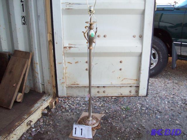 Gold Floor Lamp, No Shade, Needs Cosmetic Rep...