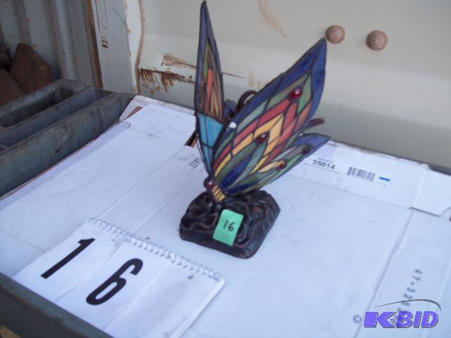 Stained Glass Butterfly Lamp, Cosmetic Imperf...