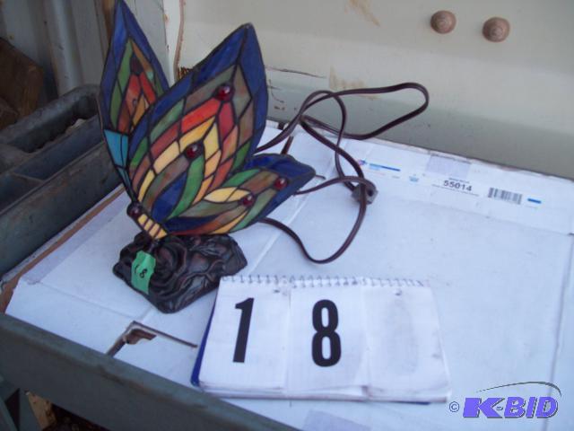 Stained Glass Butterfly Lamp, Cosmetic Imperf...