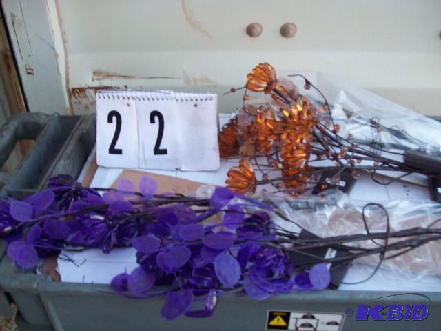 Purple And Gold Battery Flower Lights, Untest...