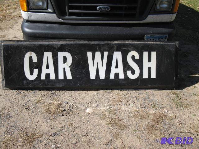 lot 18 image: Car Wash Sign, approx 7x2...