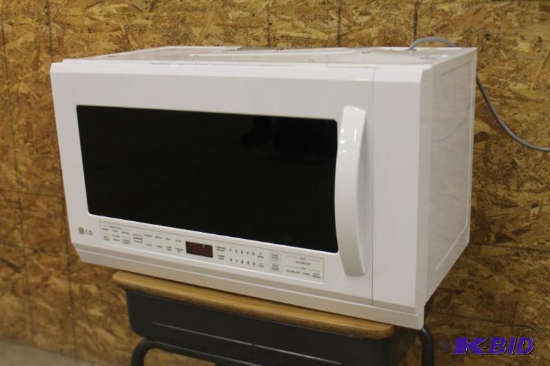 NEW LG 2.0 CU. FT. OVER THE RANGE MICROWAVE WITH EXTENDA VENT AND WARMING LAMP