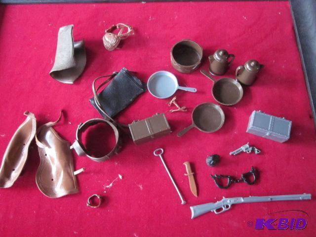 Lot of Johnny West accessories, including pot...