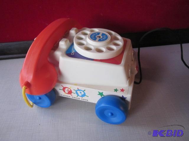 Reproduction Fisher Price pull toy, dated 200...
