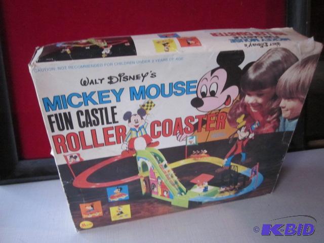 Vintage Mickey Mouse Fun Castle roller coaste...