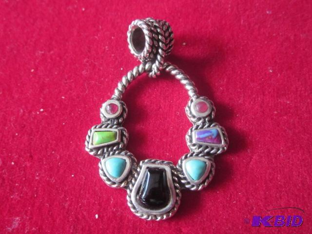 Enamel on Sterling Silver, marked BARSE925....