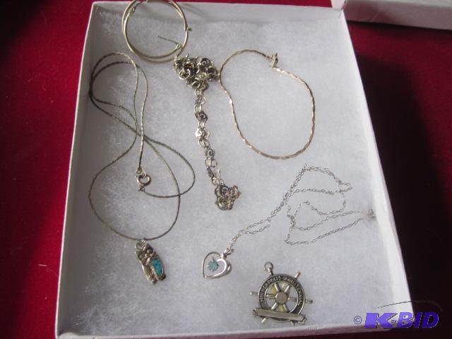 Lot of jewelry, most is marked .925. Feel fre...