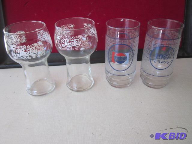 Lot of (4) vintage Pepsi glasses.&nbsp...