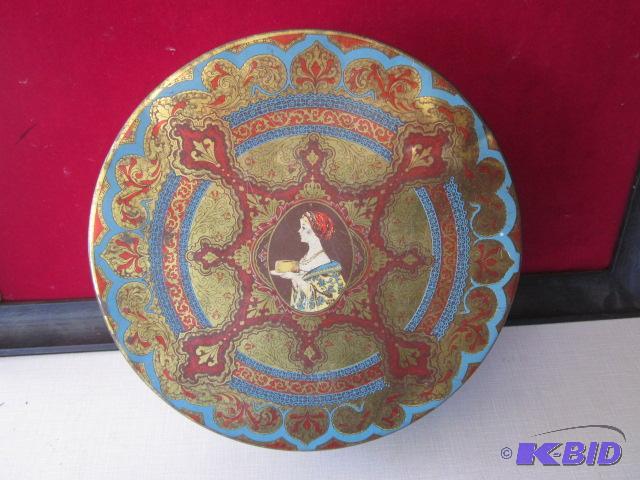 12 inch vintage Hostess Fruit Cake tin.&nbsp...