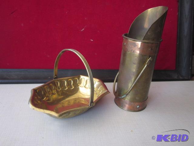 Pair of brass and copper....