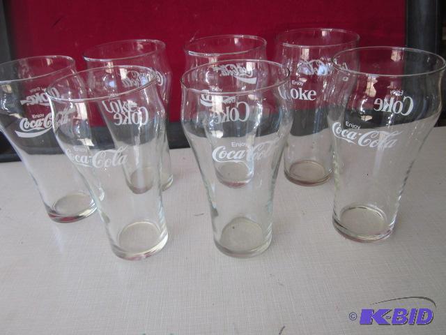 Lot of (7) Coca Cola glasses....